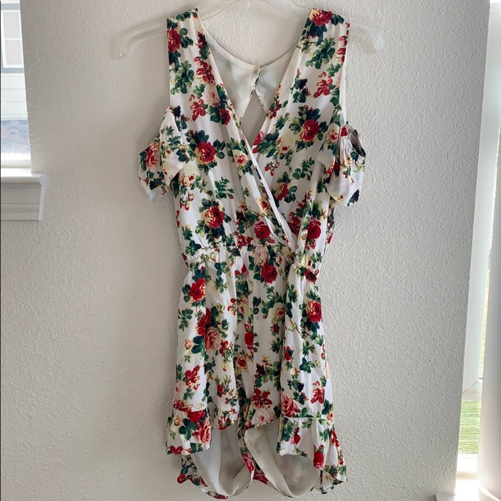 Open Back Floral Romper